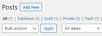 WordPress add-new-post button