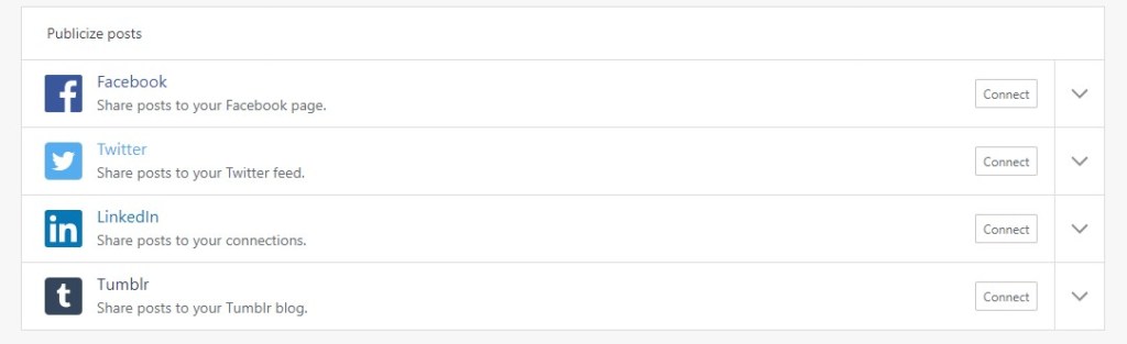 Connect social media platforms to WordPress.com