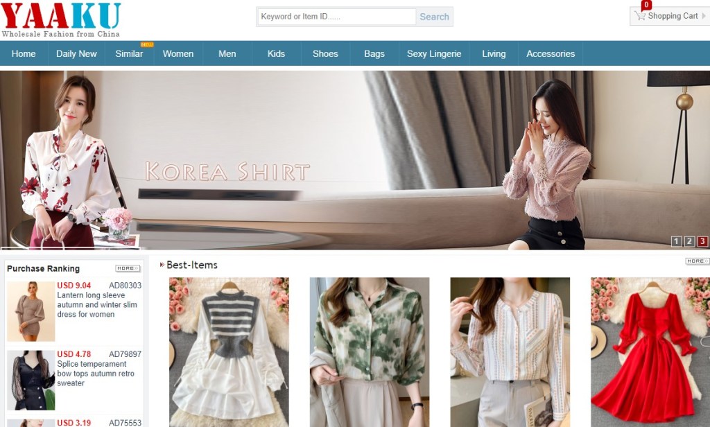 Yaaku cheap fashion clothing wholesaler