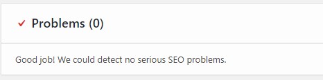 Yoast SEO problems notification