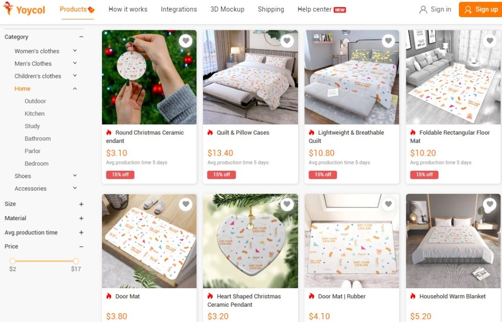 Yoycol furniture & home decor print-on-demand company