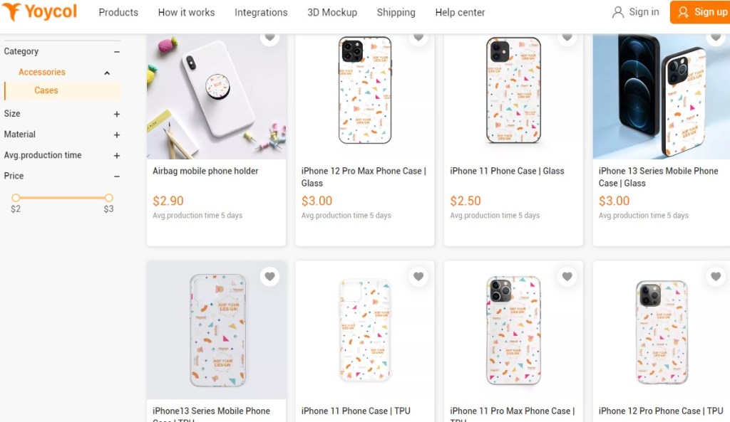 Yoycol phone case print-on-demand company