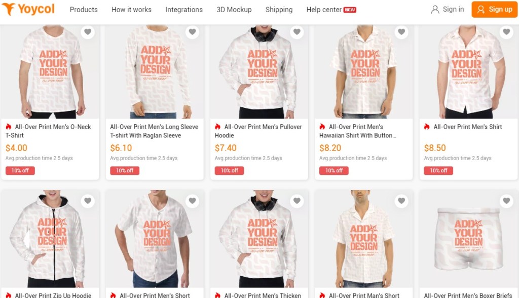 Yoycol Shopify print-on-demand app