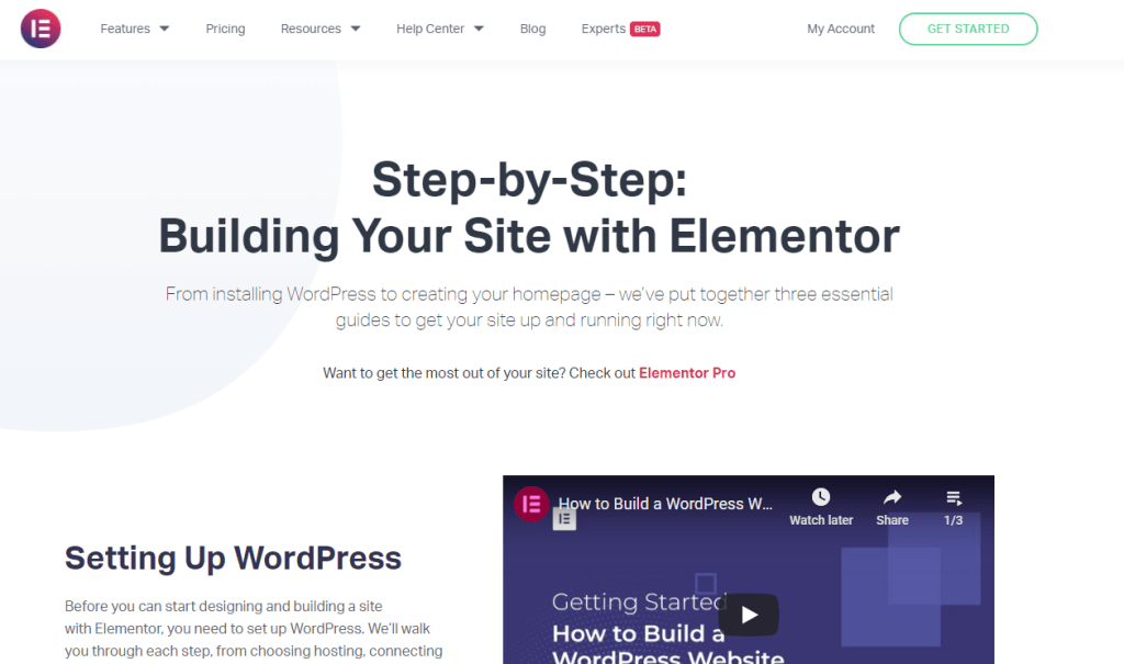 Elementor hompage